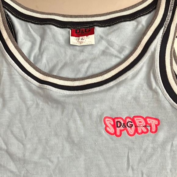 Dolce & Gabbana Other - Dolce, Gabbana, baby blue stripe colored sport tank large